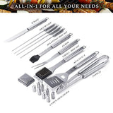 Pinty 20 in 1 Stainless Steel BBQ Grill Tools Set Barbecue Grilling Utensils Kit Aluminium Case, Complete Outdoor Grilling Barbecue Accessories