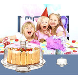 HBlife Acrylic Cake Stand Multifunctional Serving Platter and Cake Plate With Dome (6 Uses)