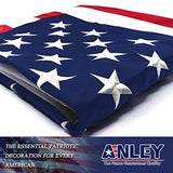 Anley EverStrong Series American US Flag 2x3 Foot Heavy Duty Nylon - Embroidered Stars and Sewn Stripes - 4 Rows of Lock Stitching - USA Banner Flags with Brass Grommets 2 X 3 Ft