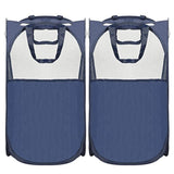 Magicfly Pop-Up Hamper, Foldable Pop-Up Mesh Hamper with Reinforced Carry Handles, Laundry Mesh Basket Blue, Pack of 2