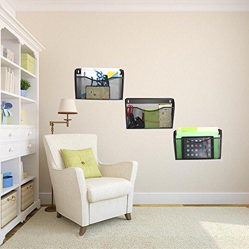 Samstar 6 Pack Mesh Wall Mounted File Holder Metal Wall File Pocket Organizer for Office/Home