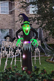 SEASONBLOW 8 Ft Halloween Inflatable Witch Ghost Decoration Lantern Inflatables for Home Indoors Outdoors Yard Lawn Party Supermarket