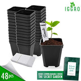 48 pcs Plastic Nursery Pot for Plants 2.75