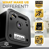 Hidden Spy Camera | 2 Pack | 1080P Full HD |Has Motion Detection | Loop Recording | Free Flash Transfer Stick Protection Surveillance Your Home Office by House Informants