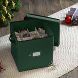 Premium Christmas Ornament storage Box with Lid - 3-inch Compartment, Storage Container Keeps 64 Holiday Ornaments and Xmas Accessories by ZOBER