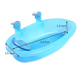 QBLEEV Bird Baths Tub with MirrorFor Cage, Parrot Birdbath Shower Accessories, Bird Cage Hanging Bath Bathing Box for Small Birds Parrots