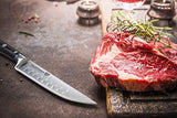 DALSTRONG Steak Knives Set - Gladiator Series - Straight Edge - German HC Steel - w/Sheaths