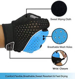 Tourdarson Weight Lifting Gym Gloves Microfiber & Anti-Slip Silica Gel Grip Padded Workout Gloves for Weightlifting, Cross Training, Gym, Fitness, Bodybuilding Men & Women