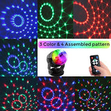 Luditek Sound Activated Party Lights with Remote Control, Battery Powered/USB Portable RBG Disco Ball Light, Dj Lighting, Strobe Lamp 7 Modes Stage Party Supplies