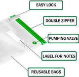Sous Vide Bags 30 Reusable Vacuum Food Storage Bags Sous Vide Bag Kit 3 Sizes BPA Free (Premium)