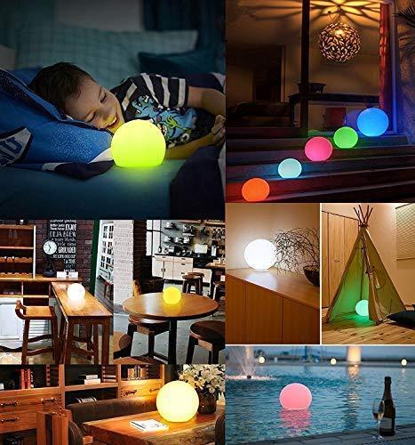 LED Light Ball LOFTEK: 16-inch RGB Colors Light Sphere with Remote Control, Cordless Floating Pool Lights, IP68 Waterproof and Rechargeable Battery, Sensory Toys for Kids, Home, Garden, Party Decor