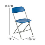 Flash Furniture 10 Pk. HERCULES Series 650 lb. Capacity Premium White Plastic Folding Chair