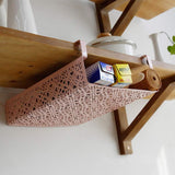 ZGXY Under Shelf Basket, White & Pink Rack, Slides Under Shelves for Storage, Easy to Install，Space on Kitchen Pantry Desk Bookshelf Cupboard-Pink