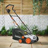VonHaus 12.5 Amp Corded 15" Electric 2 in 1 Lawn Dethatcher Scarifier and Aerator with 5 Working Depths and 45L Collection Bag