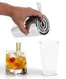 Deluxe 3 Piece Martini Boston Shaker Set & Mixing Glass by Bar Brat ™ / Free 130 Cocktail Recipe (ebook) Included/Perfect for Making Mojitos, Margaritas & High Balls