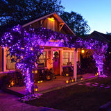 Solar String Lights, 200 LED 72ft Christmas Lights String, Outdoor String Lights, LED Lighting String 8 Modes Waterproof, Outdoor Decorations for Home Party Garden Patio Yard Holidday Lawn Purple