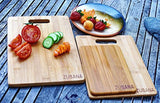 ZUBANA Premium All Natural Bamboo Wood Cutting Board 3 Piece Set