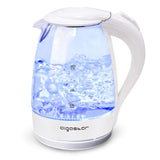 Aigostar Eve - Glass Electric Tea Kettle 1.7L 57OZ Cordless Electric Kettle for Boiling Water with Blue Led