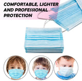 Disposable Face Cover 3 Ply Children's Dust Mouth Cover with Elastic Earloop with Melt-Blown Fabric for 4~9 Years Old 20 pcs by ISAMANNER
