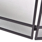 Costzon 3 Panel Fireplace Screen Foldable Arch Home Fire Protection Furniture Decor