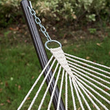Lazy Daze Hammocks Cotton Rope Hammock with 12 Feet Steel Stand and Pillow Combo
