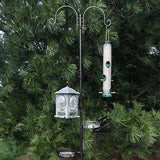 Deluxe Bird Feeding Station : Bird Feeders for Outside - Hang Multiple Feeders From the 4 Hangers, Bird Bath - 22 Inch Wide x 7 feet 8 inch Tall by AshmanOnline