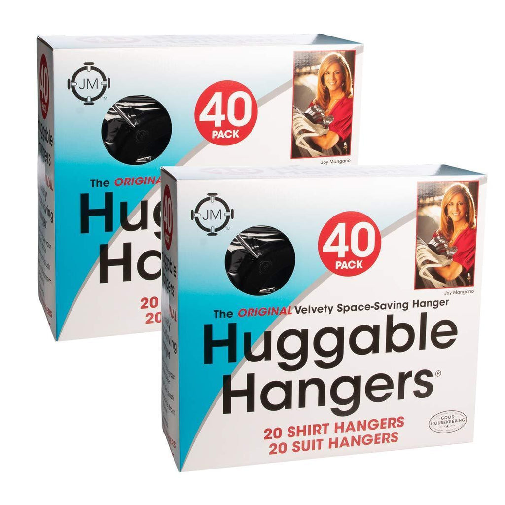 Joy Mangano (80 Count Huggable Hangers Slim Felt Velvet Hangers Space Saving Coat Hanger Non Slip