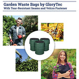 GloryTec 3-Pack Collapsible Garden Bag 45 Gallons Each - Heavy-Duty Gardening Container - Comparative-Winner 2018 - Reusable Trash Can for Leaf, Lawn and Yard Waste - Premium Bagster