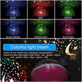 Night Light Lamp Projector, Star Light Rotating Projector, Star Projector Lamp with 8 Colors and 360 Degree Moon Star Projection with 6.5ft USB Cable, Unique Lamp for Children Nursery Room Pink