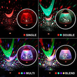 Kingtoys Kids Star Projector Night Lights Christmas Multiple Colors 360 Degree Rotating Led Starry Sky Night Lamp with Timer Auto Shut Off for Nursery Decor Baby Children Bedroom