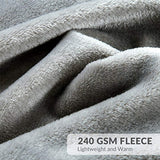 Bedsure Flannel Fleece Luxury Blanket Grey Queen Size Lightweight Cozy Plush Microfiber Solid Blanket