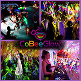 Glow Sticks Necklaces Party Pack - Bulk 100 Stick - Long Extra Bright Glow In The Dark Party Supplies - 22" Inch Necklaces Strong 6mm Thick - 9 Vibrant Neon Colors - Light Sticks for Kids - Mix
