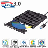 PiAEK 8541609112 External DVD Drive USB 3.0 Burner,Optical CD DVD RW Row Reader Writer Player Portable for PC Mac OS Windows 10 7 8 XP Vista (Black)