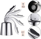 OHMAXHO Wine Stoppers(2 PACK),Stainless Steel Sealed Wine Bottle Stoppers,Inner Rubber Seal Leakproof Wine Stoppers