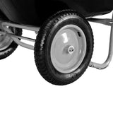 Giantex 2 Tire Wheelbarrow Yard Garden Cart Heavy Duty Landscape Wagon for Outdoor Lawn Use Utility Hualing Cart 330Lbs Load Capacity, Black
