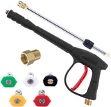 PP PROWESS PRO Pressure Washer Gun with Replacement Extension Wand, M22 Adapter kit, Quick Connect Fitting, 5 Nozzle Tips, 31 Inch, 4000 PSI