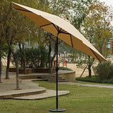 Sunnyglade 11Ft Patio Umbrella Garden Canopy Outdoor Table Market Umbrella with Tilt and Crank (Black and White)