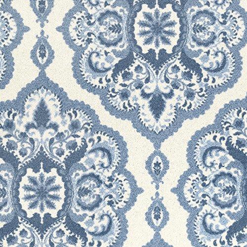 Maples Rugs Kitchen Rug - Vivian 2.5 x 4 Non Skid Small Accent Throw Rugs [Made in USA] for Entryway and Bedroom, 2'6 x 3'10, Blue