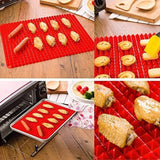 Wolecok Silicone Baking Mat, Cooking Pan Oven Tray Baking Sheet Pastry Cooking Mat BBQ Girll Mat 2 Pack 16" x 11.5"