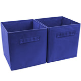 Sorbus Storage Cube Basket Bin, 6 Pack Navy Blue