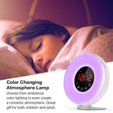 LBell Wake Up Light Alarm Clock, [2018 Upgraded] Digital Alarm Clock with Sunrise Simulation, 7 Colors Night Light, 6 Nature Sounds, FM Radio for Bedrooms and Heavy Sleepers