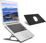 Adjustable Laptop Stand，Ventilated Portable Ergonomic Notebook Riser for Desk,Multi-Angle Adjustable Portable Anti-Slip Mount for MacBook, Surface Laptop, Notebook, 10"-17" Tablet (Rose Gold)
