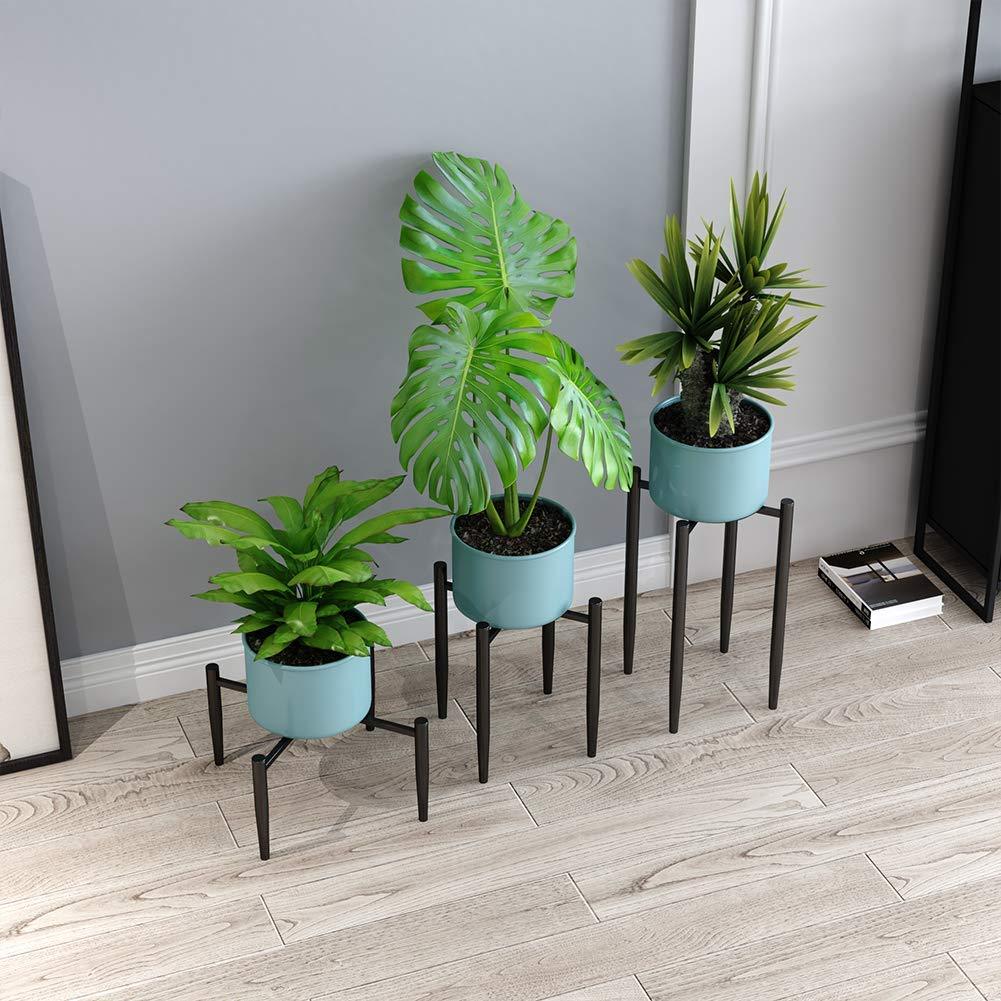 ZGXY 3 Pack Plant Stand Metal Potted Plant Holder for House, Garden,Patio, Black