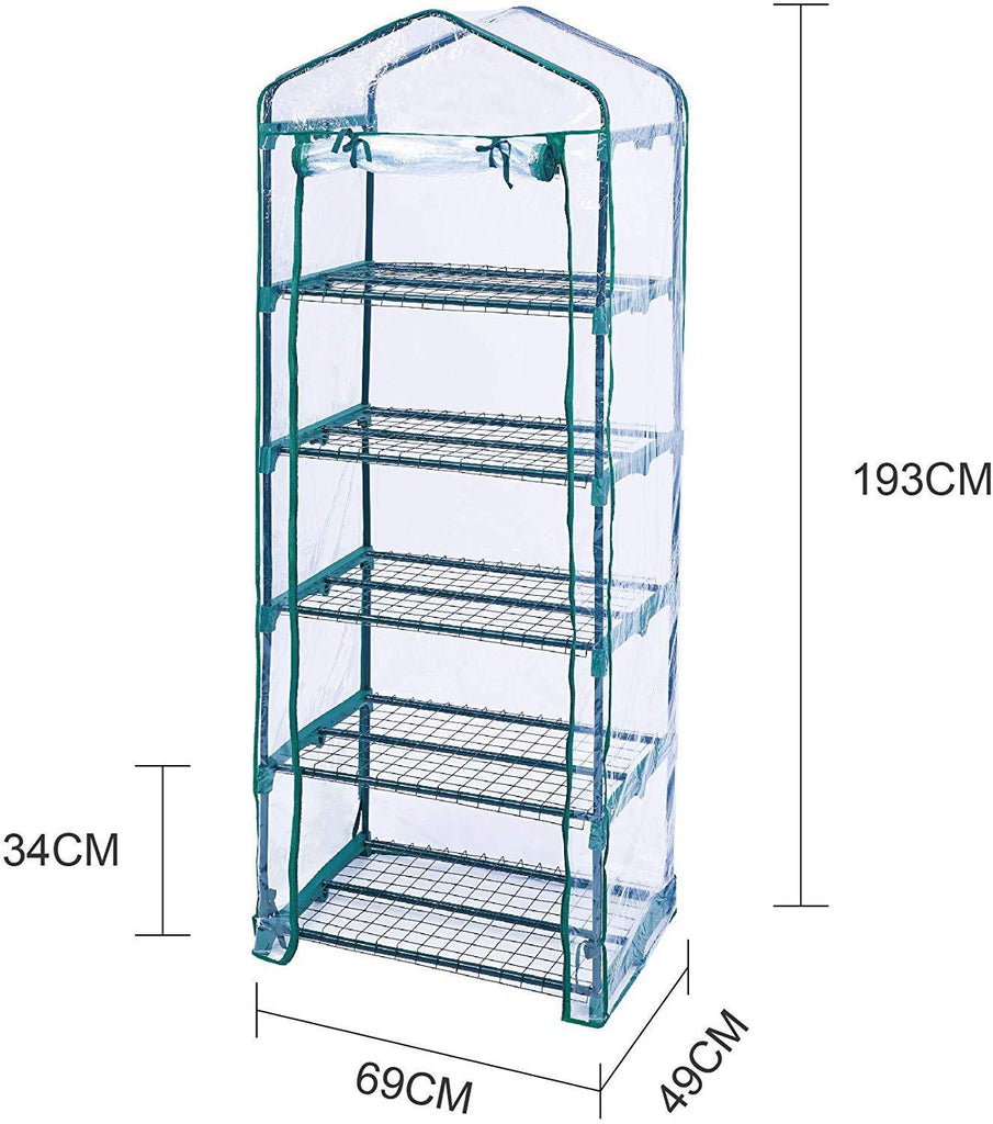 Worth 5 Tier Greenhouse, Portable Garden House with Wheels, Sturdy Shelves