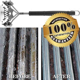 Grill Brush Bristle Free & Scraper - Safe BBQ Brush for Grill - Non Wire Stainless Grill Cleaner/Cleaning Brush - Best Rated BBQ Accessories Scrubber - Safe for Porcelain/Weber Gas/Charbroil Grates by GRILLART