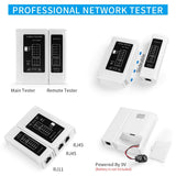 Network Cable Tester RJ45 RJ11 RJ12 UTP LAN Cable Tester Wire Networking Tool(Battery Not Included)