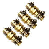 AraZen Garden Hose Mender End Repair Kit- 4 Sets Female and Male Hose Connector,3/4 inch Brass Water Hose End Mender with Stainless Steel Clamp