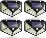 Permande Solar Lights Outdoor, 100 LED Waterproof Solar Powered Motion Sensor Security Light, Fence Wall Lights with 270° Wide Angle for Patio, Deck, Yard, Garden