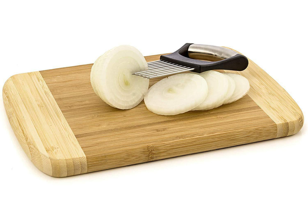 HanleyDepot Onion Slicer Holder Stainless Steel, Vegetable Holder for Slicing