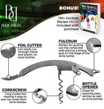 Premium 14 Piece Cocktail Making Set & Bar Kit by Bar Brat ™ / Free 130+ Cocktail Recipes (Ebook) Included/Make Any Drink With This Bartender Kit